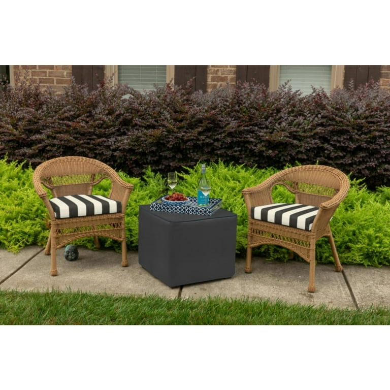 Casual Cushion Sunbrella Stripe 18x18 Outdoor Wicker Chair Patio Seat Cushion for Outside Walmart