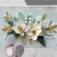 thumbnail image 6 of 1pc Paper Flowers Absorbent Non-Slip Bathroom Thickened Flannel Rug Decor,Soft,Quick Drying,Suitable For Indoor/outdoor Use,Bathrooms,Bedrooms,Kitchens,Terrace,Laundry Rooms,16"x24", 6 of 9