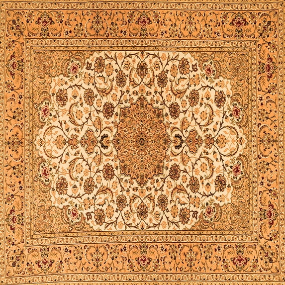 Ahgly Company Indoor Square Persian Orange Traditional Area Rugs, 4' Square