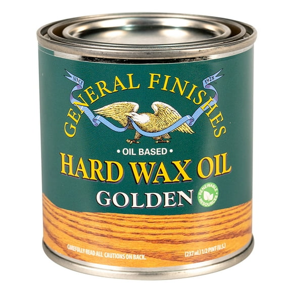 General Finishes Hard Wax Oil, 1/2 Pint, Golden
