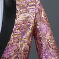 thumbnail image 5 of Mens Sequin Performance Suit Paisley Tuxedo Mardi Gras Carnival Parade Gift for Dinner,Prom,Wedding, 5 of 6