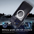 thumbnail image 3 of for iPhone 16 Pro Waterproof Case Compatible with MagSafe, Magnetic Waterproof Full Body IP68 Underwater Case Built-in Screen Protector Dropproof Dustproof Shockproof Cover, 3 of 7