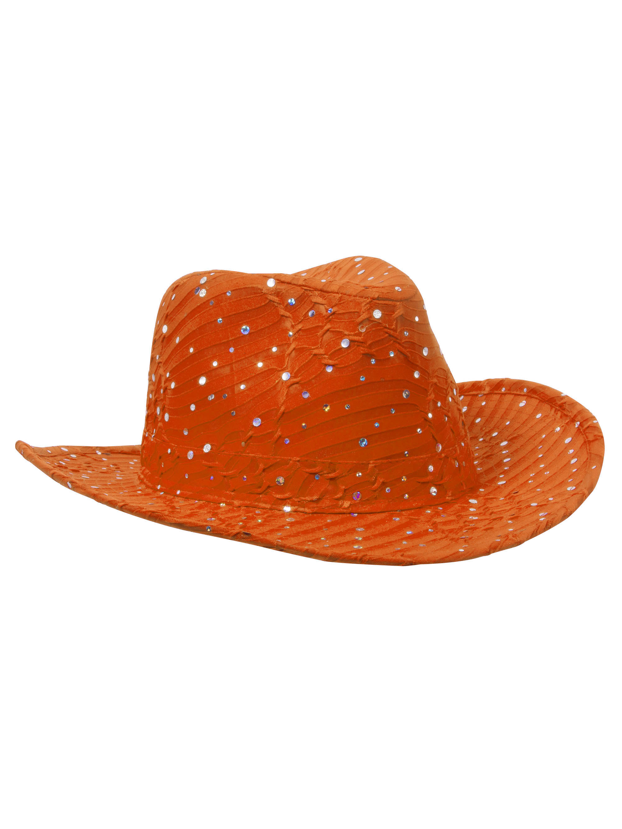 Glitter Sequin Trim Cowboy Hat - Orange - Walmart.com display picture 1