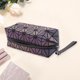 thumbnail image 3 of Ofertas Únicas 1 Pc Bolsa de Maquillaje Geométrica Portátil para Viajes, Gimnasio, Vacaciones, Bodas PU Negra, Gris, 3 of 3