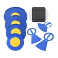 thumbnail image 4 of 5 silenciadores de tambor Strade Fareast Limited almohadilla de práctica silenciosa 25,4 cm 30,5 cm 35,6 cm 40,6 cm 3 silenciadores de platillos Azul, 4 of 8