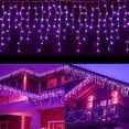 thumbnail image 2 of LED Icicle Christmas Lights Outdoor Hanging Ceiling Fairy String Curtain Lights 4M*0.4/0.5/0.6M For Xmas/New Year/Wedding Decor, 2 of 5