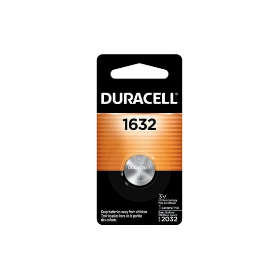 Duracell - 1632 3V Lithium Coin Battery - Long Lasting Battery (Pack of 6)