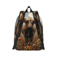 thumbnail image 3 of Balery Grassland Sunflower Cow Vintage Canvas Backpack for Men and Women - Large Capacity, Durable Travel Laptop Bag for School, Work, Hiking, and Outdoor Activities-Small, 3 of 7