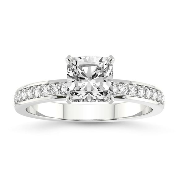 2 Carat IGI Certified Cushion Shape Lab Grown Diamond Engagement Ring | 14K White Gold |Charm Of Love Eternity Lab Diamond Ring | FG-VS1-VS2 Quality Friendly Diamonds