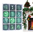 thumbnail image 2 of Juego de 12 adornos navideños con bolas de Navidad, bolas irregulares de lujo en caja de presentación para árbol de Navidad, 2 of 5