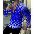 thumbnail image 1 of Camisa de manga larga con estampado de tótem retro informal para hombre, camisa de manga larga con arte abstracto, camisas con botones para exteriores, camisetas de moda para hombre, 1 of 6