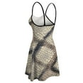 thumbnail image 5 of Cross Hatched Snakeskin Texture Summer Dresses For Women A-line Dress Sleeveless Dress, 5 of 6
