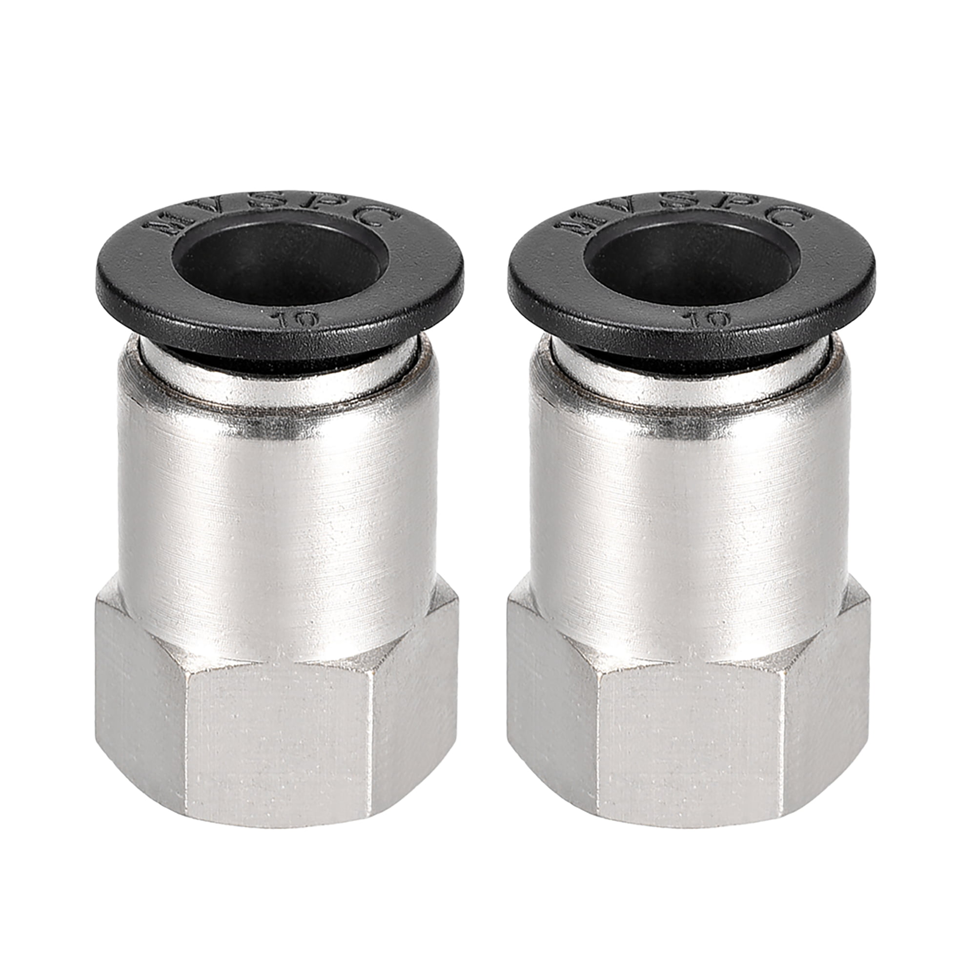 2Pcs 1/4" Push Fit 1/2" Female Thread Pe Pipe Fitting Hose Quick Connector _BE
