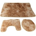 thumbnail image 2 of Quick Dry Soft Polyester Fiber+PVC Non Slip Toilet Lid Cover, Contour Rug , For Bathroom Jaune, 2 of 8