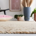 thumbnail image 4 of SAFAVIEH Natural Fiber Geordie Solid Area Rug, Ivory/Natural, 6' x 6' Square, 4 of 11