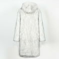 thumbnail image 4 of Frostluinai Oversized Hooded Winter Coats Men Warm Shaggy Faux Fur Jackets Fluffy Open Front Overcoats Fuzzy Long Sherpa Outwear with Pocket, 4 of 9