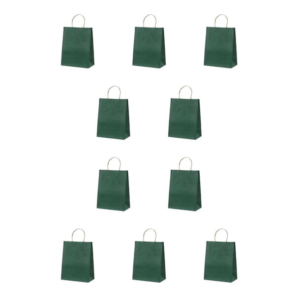 Bolsa de papel Kraft de 10 Uds. Con asa giratoria, herramienta de almacenamiento de ropa con soporte de carga, bolsas para hornear a la moda, Almacenamiento y organización del hogar Verde oscuro Advancent HA066668-06