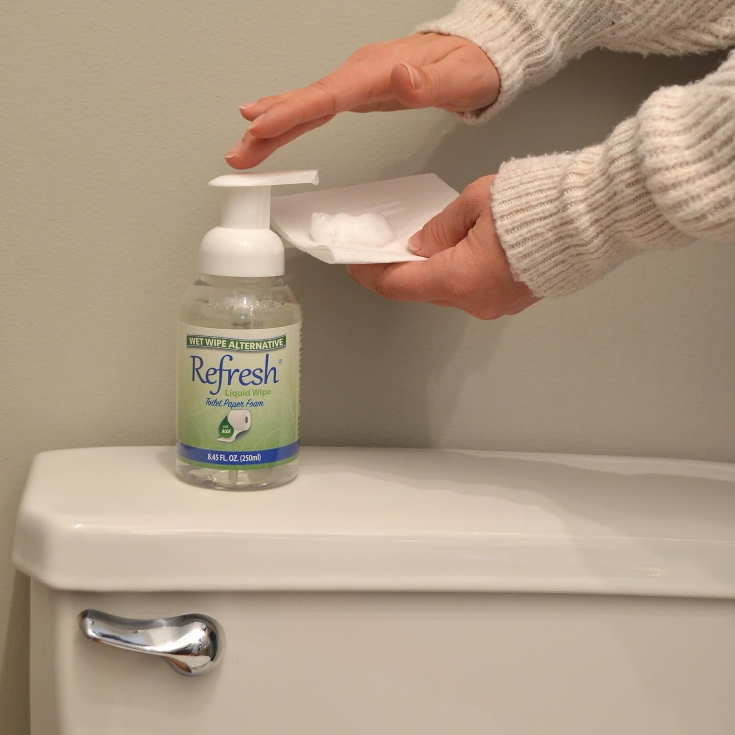 : Toilet Paper Foam | Eco-Friendly Wet Wipe Alternative with Witch Hazel and Aloe | Plumbing and Septic Safe | 250ml/50ml | 10.14 oz Total | Combo Pack