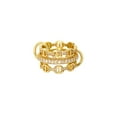 thumbnail image 3 of Womens Geometric Ring with Sparkling Rhinestone Diamond Stitching Europe and America Fashion Individually Packed Gold-Plated Inlaid Artificial Gems Ring, 3 of 4