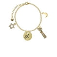 thumbnail image 2 of Delight Jewelry Goldtone Large Disc Letter - A - 3/4'' Goldtone Dream Big Charm Bracelet, 7.5+2" Extender, 2 of 4