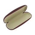 thumbnail image 3 of Estuche Retro Redondo para Gafas Únicas 6.5"x2.36"x1.38" Rojo Vino, 3 of 5