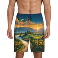 thumbnail image 1 of Fotbe Sunflowers At Sunset Pantalones Cortos de Pijama para Hombre, Ropa de Dormir, Pantalones de Pijama Cortos para Hombre-Small, 1 of 6