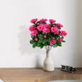 thumbnail image 6 of Artificial Flowers for christmas Artificial Plastic Azalea Bouquet Branch Sized Handheld Flower Arrangement for Wedding and Decor, 6 of 8