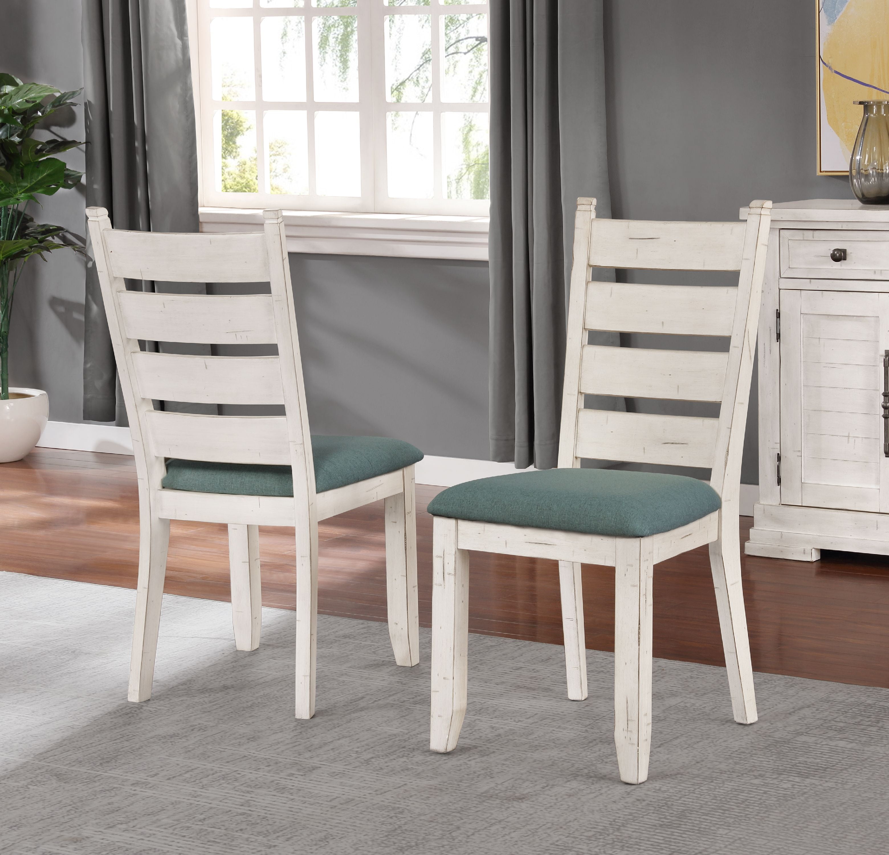 White Wood Upholstered Dining Chairs JakaAttacker
