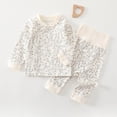thumbnail image 2 of CAUYDY Baby Boys Clothes Newborn Layette Pajamas for Boy Fall Winter Long Sleeve T-Shirt and Pants 2Pcs Set Preemie Sleepers Infant Pjs 0 3 6 9 12 Months Sizes 9-12 Months,Light Gray, 2 of 7