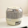 thumbnail image 1 of Rice And Cereal Storage Box, 6 Compartments Rice Storage Round Cereal Dispenser, 360 Rotating Food Dispenser With Lid For Beans, Rice, Peanuts, Barley, 1 of 5