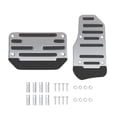 thumbnail image 1 of jinwen 2 Pieces Brake Pedal Covers Set Auto Interior Accessories Automotive Generic Silvery, 1 of 9