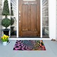 thumbnail image 5 of Yayeee Doormat for Indoor Entrance 32" x 20" Non Slippery Floor Rug, Pink Wavy Plaid, 5 of 8