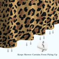 thumbnail image 6 of Brown and Black Leopard Print Shower Curtain 36"x72" ,Bathroom Decorative Shower Curtains Set with 12 Hooks,Modern Waterproof Washable Shower Curtain, 6 of 6