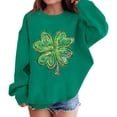 thumbnail image 5 of Otqutp St. Patricks Day Sweatshirt for Girls Long Sleeve Crewneck Irish Sweat Shirts Unisex Oversized Saint Patty's Pullover Tops, 5 of 6