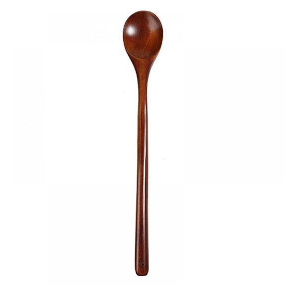 Wood Mixing Spoon Long Handle Wooden Spoons for Kitchen Stirring and Cooking, 13 Inches Long