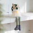 thumbnail image 2 of Michellecmm Christmas Gnome Doll Ornaments Knitted Cloth Plastic Light-Up Nose Cute Holiday Window Desktop Small Decoration, 2 of 7