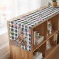 thumbnail image 6 of Table Runners 108 Inches Long Dress Scarves, Bunny Easter Farmhouse Coffee/Dining/Kitchen Table Runner for Living Room, Rabbit Black White Plaid Farmhouse 13x108 Inch, 6 of 9