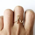 thumbnail image 3 of Femmes Bague Créative Lettre Mode Alliage Bijoux Bague Doigt Bague Simple Bande, 3 of 4