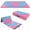 Pink+Blue, variant on Costway Folding Gymnastics Mat 8' x 4' x 2'' PU Leather Tumbling Exercise Mat Yoga Gym Pink+Purple