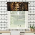 thumbnail image 3 of Lions Window Valances African Jungle Vintage Wildlife Funny Animal Rod Pocket Window Valance for Kitchen Living Room, 3 of 5