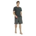thumbnail image 5 of GLOBAL Men's Short Pajama Sets Soft Top & Lightweight Shorts Sleepwear Elastic Waistband PJs S-XXL, 5 of 5
