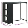 thumbnail image 3 of vidaXL Bar Table with Storage Rack Black 120x60x110 cm Poly Rattan, 3 of 4