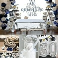 thumbnail image 6 of AOWEE 30th Birthday Party Decoration, Dark Blue Silver Balloon Arch with Number 30 Foil Balloon Banner Confetti Balloons Silver Tablecloths for Women Men Birthday Anniversary, 6 of 7