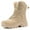 Wheat, variant on Stepedia Men's Waterproof Snow Boots Warm Insulated Faux Fur Lined Mid Calf Outdoor Winter Boots, Black