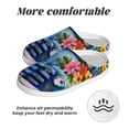 thumbnail image 6 of Lsque Floral Truck Welcome Pattern Womens Comfort Cotton on Scuff With Memory Foam and Anti-skid Sole Slipper-35/36, 6 of 7