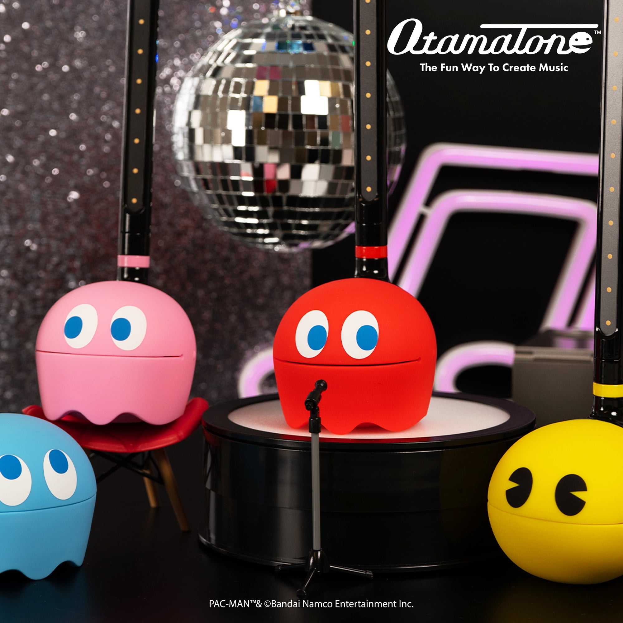 Otamatone PAC-MAN Electronic Portable Music Instrument / Synthesizer Toy from Japan by Maywa Denki (Officially Licensed) [English Instructions] - Blinky