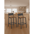 thumbnail image 2 of VASAGLE Taburete de Bar, Juego de 2, Taburetes Altos de Cocina, para Cocina, Comedor, Oficina, Estilo Industrial, Marrón Rústico y Negro, 2 of 5