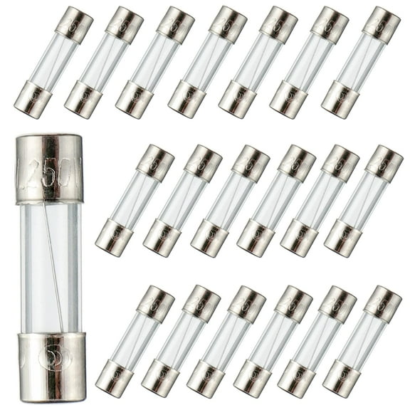 5x20mm 10A 10amp 250V 0.2x0.78 Inch F10AL250V Fast-Blow Glass Fuses(Pack of 20 Pcs)