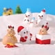 thumbnail image 5 of Figuras navideñas en miniatura, 6 piezas de resina, Papá Noel, muñeco de nieve, adorno navideño, mini adornos de invierno, accesorios de jardín para manualidades, decoración de fiesta navideña., 5 of 7