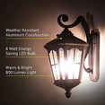 thumbnail image 4 of Koda Outdoor Dusk-to-Dawn Outdoor LED Coach Light Wall Sconce, Black - NEW, 4 of 12
